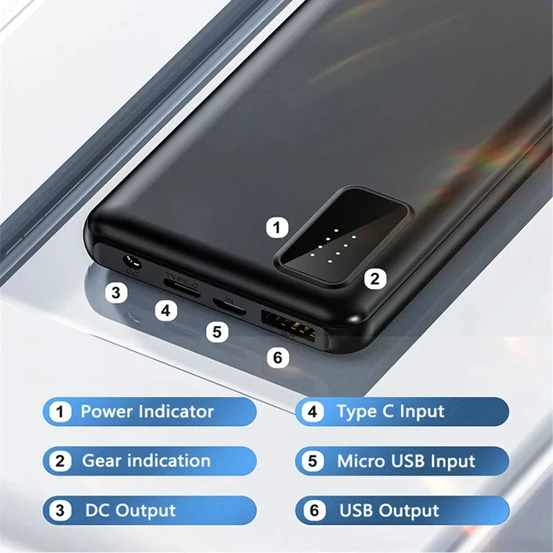 50000mAh 7.4V/3A Power Bank Portable USB Charger Fast Charging External Battery For Heating / Vest AirConditioning Xiaomi Iphone 6
