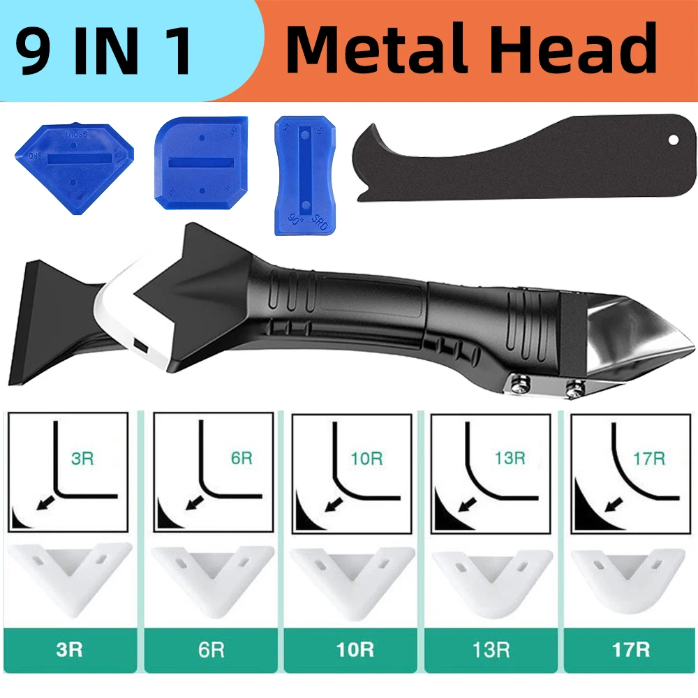 Ultimate 5-in-1 Silicone Scraper & Caulking Tool Set