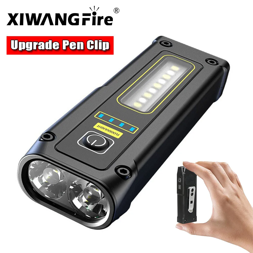 휴대용 미니 고출력 LED 손전등, USB 충전식 전술 손전등, 강력한 자석, 야외 비상 조명 토치  Best Top5