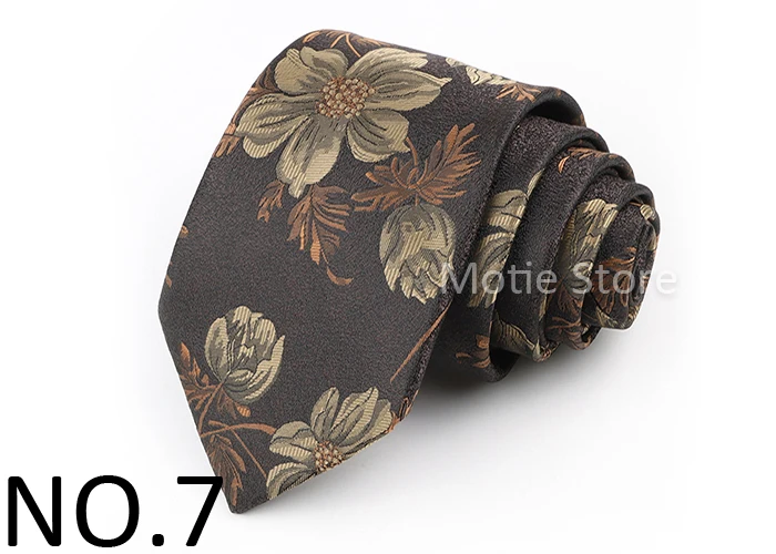 Hochwertige Blumen-und Fischmuster-Krawatten für Mann Luxus Paisley Büro Business Krawatten Anzug Krawatte Business Krawatte Männer Geschenke – Detail 8