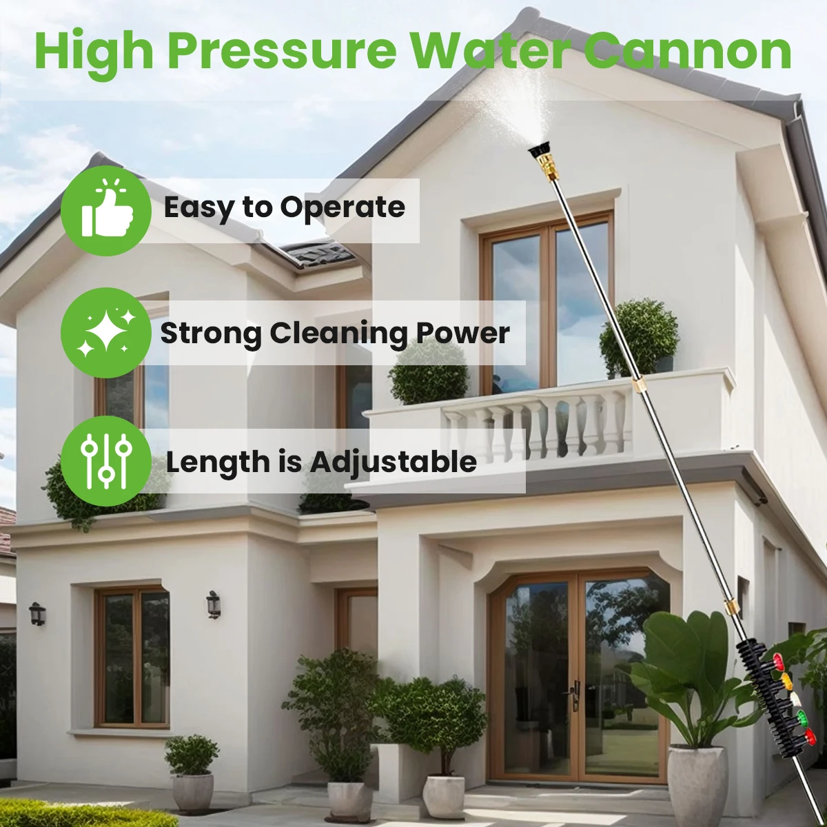 10pcs/set High Pressure Washer Extension Wand 1/4" Quick Connect Power Washer Lance with 6 Nozzle Tips
