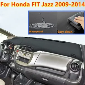 New PU Leather Dashboard Cover Dash Pretector Anti-Slip Mat Trim Dashmat Carpet For Honda FIT Jazz 2009-2014