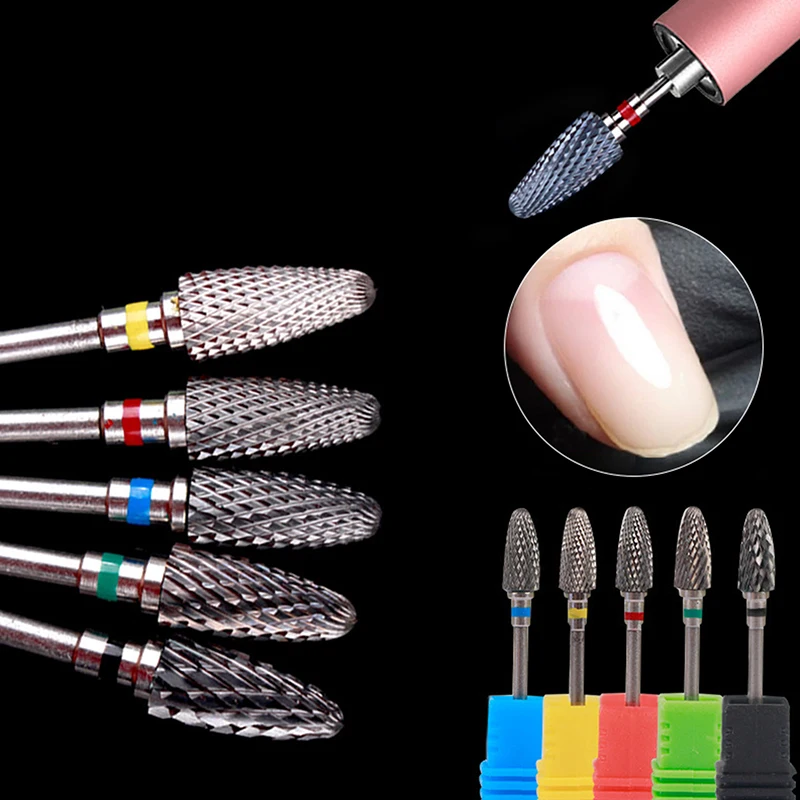 Carbide Tungsten Nail Files Drill Cuticle Polishing Bit Nail Grinding Head Electric Manicure Set For Removing Acrylic Nails Gel electric nail drill