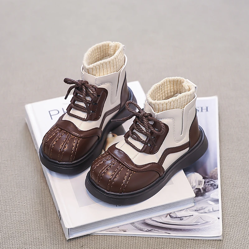 Girls Winter Ankle Boots Non Slip Preppy Style School Shoes