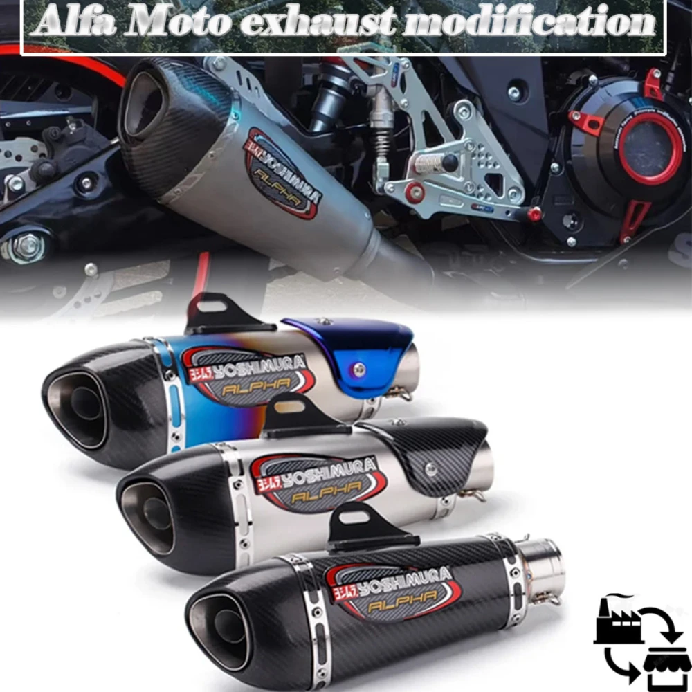 

Universal 51mm motorcycle exhaust alpha muffler for R3 MT07 FZ1 R6 R15 ZX6R ZX10 Z900 Z400 1000 CBR1000 GSXR1000 with DB killer