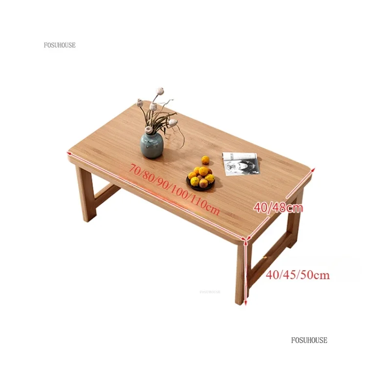 Simple Foldable Coffee Tables for Living Room Modern Creative Bamboo Small Tea Table Bedroom Furniture Bay Window Corner Table M