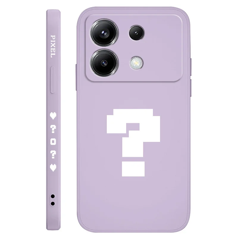Vibrant Pixel Question Silicone Phone Case Cover