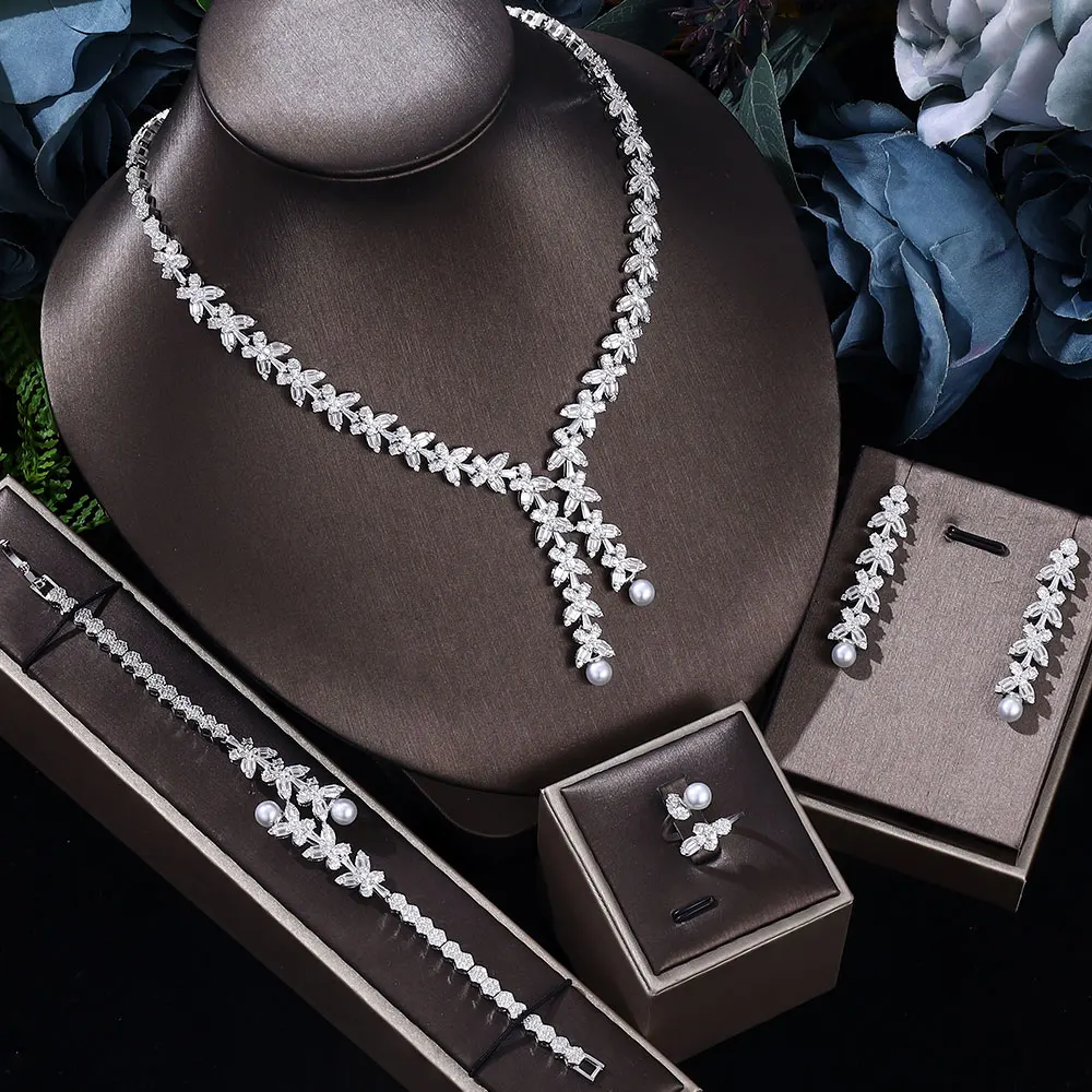 2023-popular-4-piece-bridal-zirconia-full-set-women's-party-jewelry-luxury-dubai-nigeria-cz-luxury-crystal-wedding-necklace-set