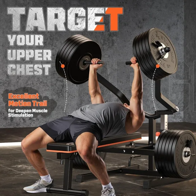 1250LBS Weight Bench Press with Adjustable 2