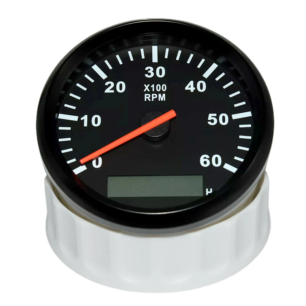 Tachometer Gauge Engine Tachometer Tachometer Meter Engine Hour Meter 85MM Car Boat Tachometer With LCD Hourmeter 3000/4000/6000/ 8000 RPM Meter For Diesel Gasoline Engine Marine Car Customized