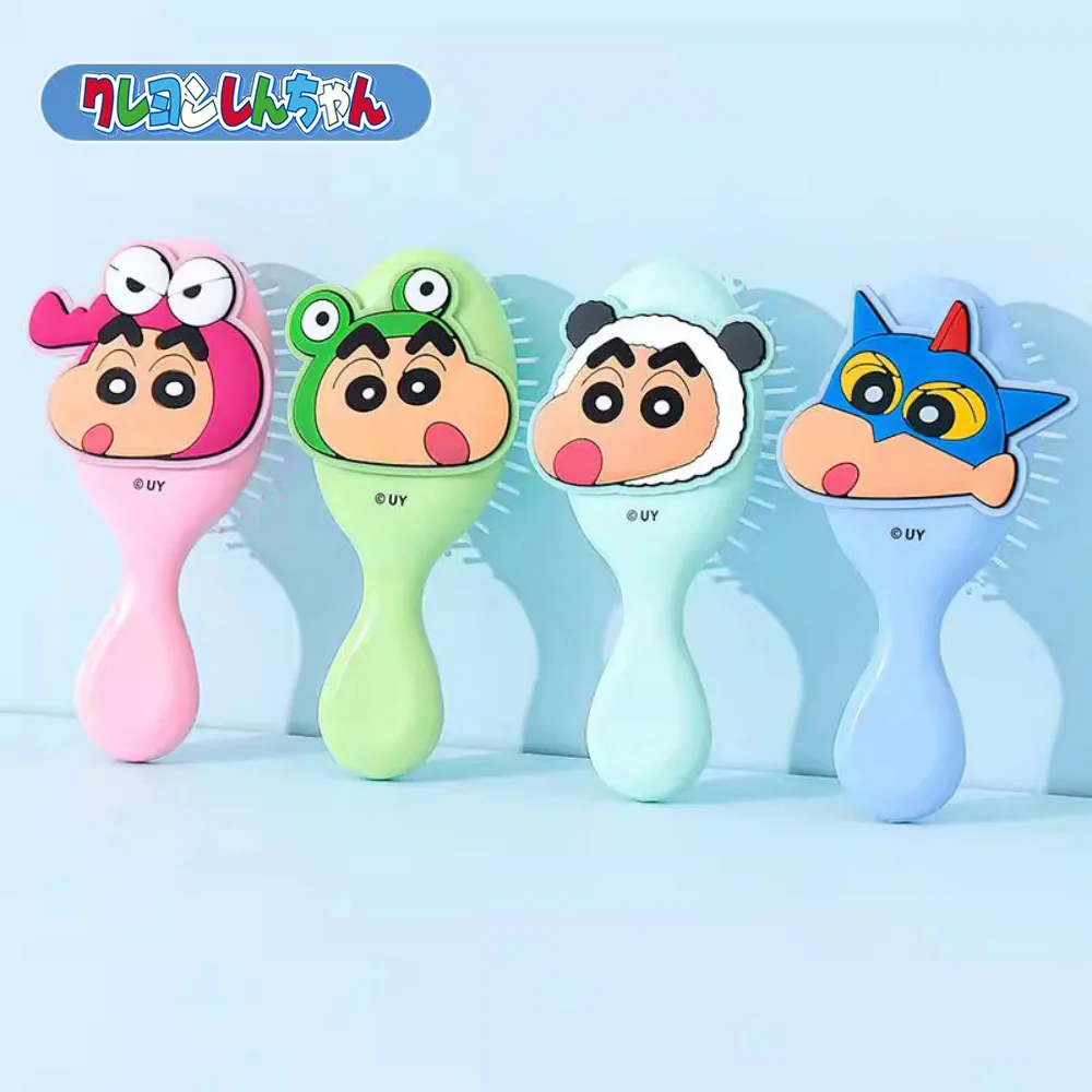 Crayon Shin-Chan Cute Cartoon Folding Mirror Comb – Portable Personal Care Cushion Comb Gift