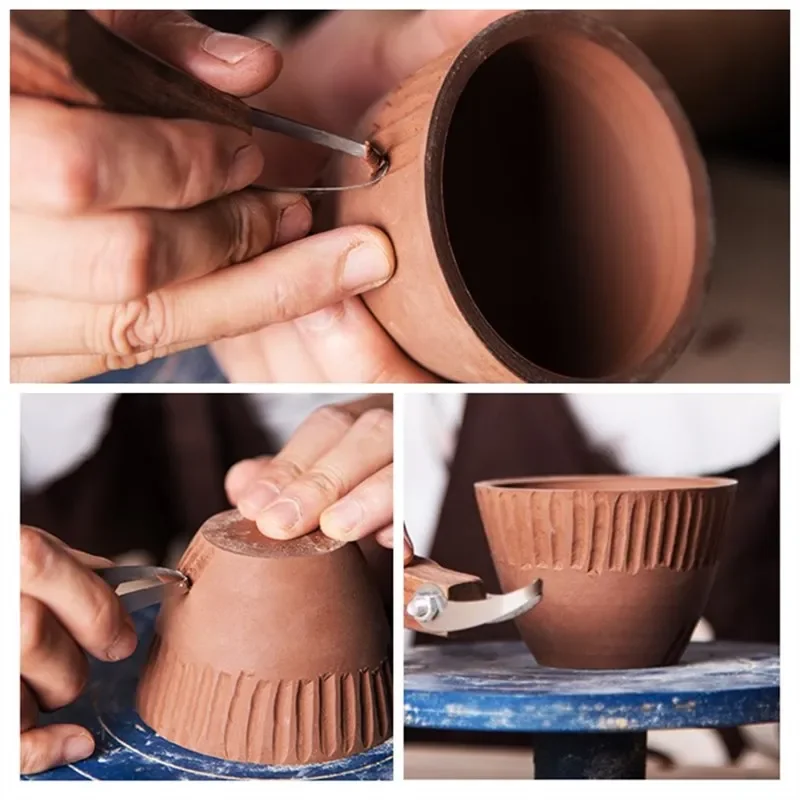 Pottery Ceramic Tool Trimming Knife Single Head Ring Scraper DIY Clay Sculpture Carving Texture Scraping Forming Tool polymer clay tools,pottery sculpting tools,clay sculpting tools,pottery tools,clay craft tool