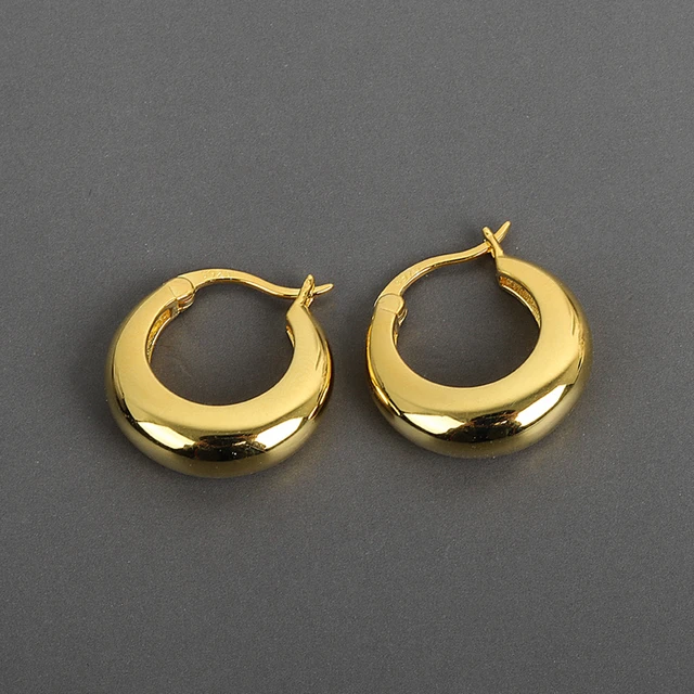 Stainless Steel Gold Hoop Earrings For Women Simple Punk Fashion Gold Silver  Ear Gift Party Jewelry - AliExpress