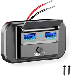 High - Speed 4 - Port USB Car Charger with Dual PD & QC 3.0 for Efficient 96W Quick Charging (Dual QC3.0)