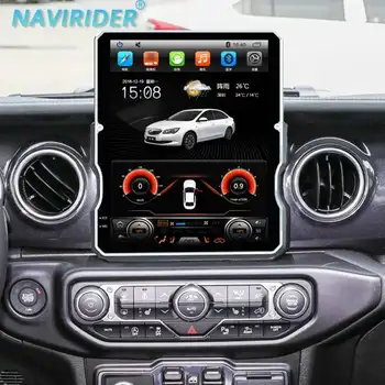 Radio de coche con pantalla Android 14 de 12,1 pulgadas para Jeep WRANGLER 2018-2023 Multimedia GPS estilo Tesla reproductor de vídeo unidad principal Carplay 1