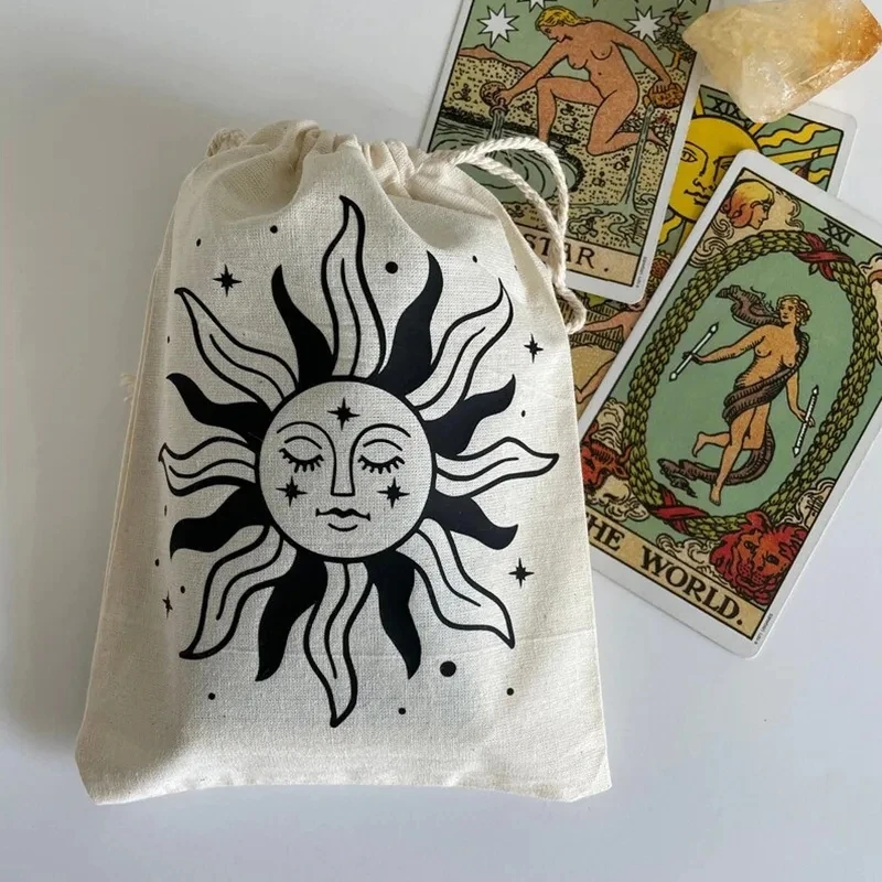 5Pcs Sun Celestial Tarot Card Oracle Deck Amuleti Borse Di Cristallo Wprurighty Halloween Costume Witch Magic Birthday Party Decoration