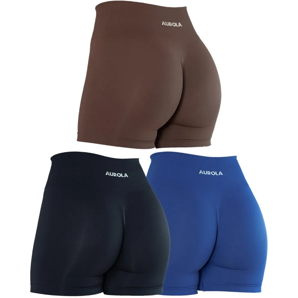 AUROLA Intensify Workout Shorts for Women Seamless Scrunch Short Gym Yoga Running Sport Active Exercise Fitness Shorts