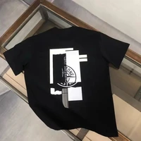 T-shirt imprimé surdimensionné de marque de luxe haut de gamme, tendance mode, décontracté, en coton, à manches courtes, streetwear, tee-shirt graphique pour l'été 1