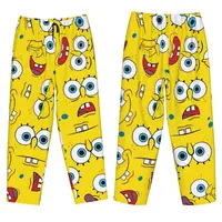 Funny Cartoon Spongebobed Womens Pajama Pants Kawaii Stretch Comfy Lounge Pants Sleep Bottoms 2