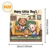 Happy little Dog's Coloring Book 24 Unique Pages For Adults & Teens Relaxation Educational Doodles Book For Relaxation Gift 6