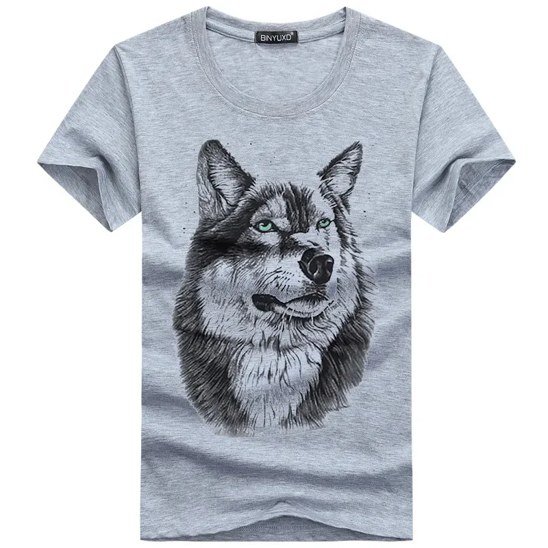 

Футболка wolfhead мужская с коротким рукавом, большая Молодежная трендовая тенниска с коротким рукавом, рубашка с рисунком аниме, лето