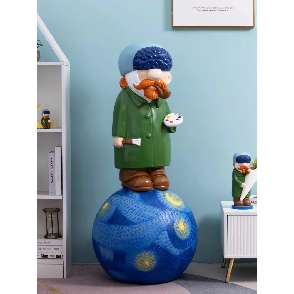 

Большой напольный стоячий орнамент Ван Гога, подарки для гостиной, украшение для дома, скульптуры, статуэтки, Ремесла, Декор для дома