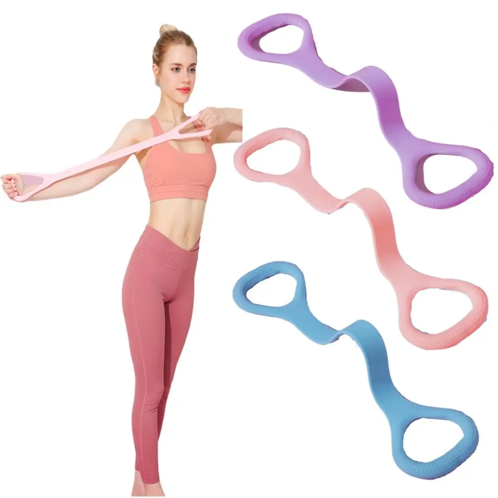 8-Figure Stretcher Yoga Pilates elastic Band Elastic Rope Arm Back Shoulder Exercise Yoga Stretching Fitness Band Chest Expansion