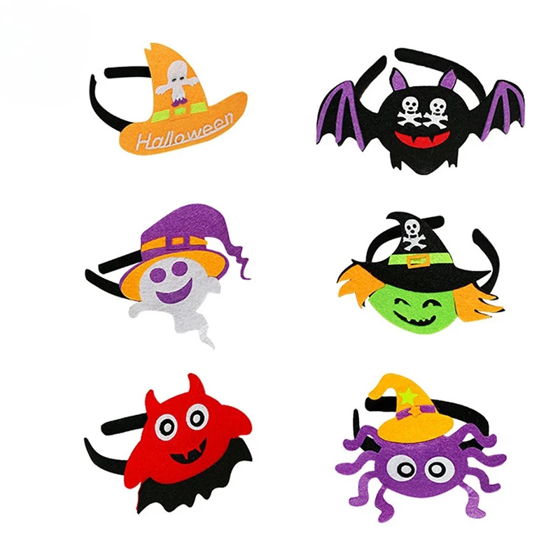 

Halloween Cosplay Hair Hoop Gothic Devil Horn Headband Spider Veil Mask Hairband Party Masquerade Hair Accessories