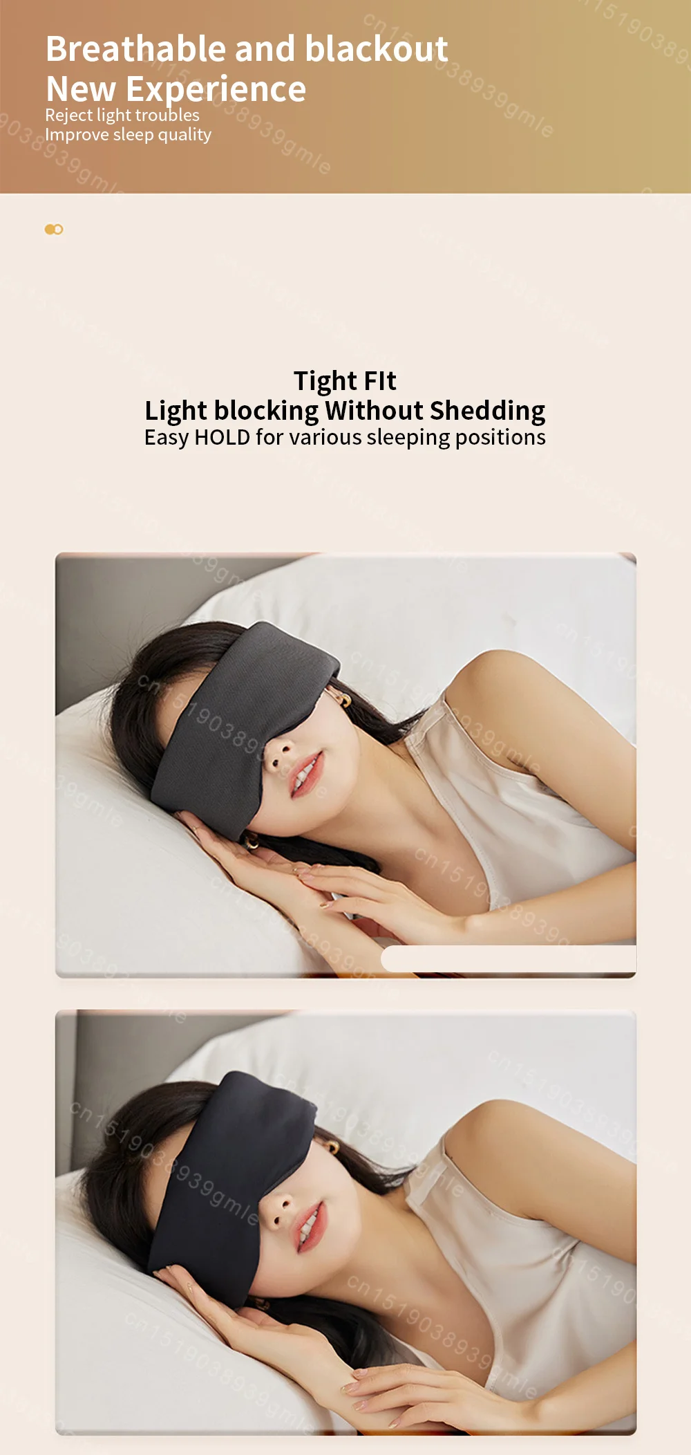Description Picture 3 of itemFull Surround Sleep Eye Mask Blindfold Eye Cover Patch Portable Travel Eye Patch Rest Cover Sleeping Mask Night Earflap