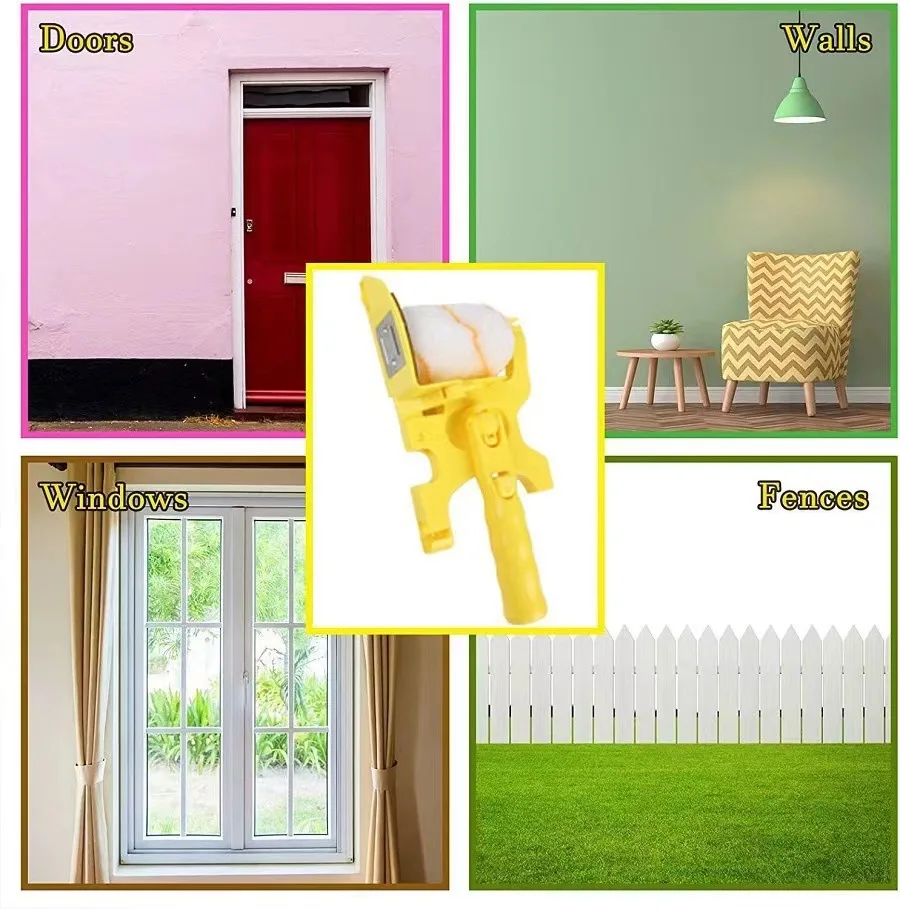 Profesional Wall Paint Roller Set Multifunctional Clean-cut Edger Painting Rolling Brush for Wall Painting Treatment Tools