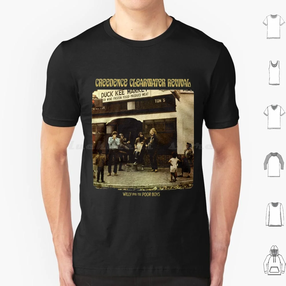 Creedence 596 Revival Maglietta Tradizionale Big Size 100% Cotone Creedence 596 Revival Creedence Ccr Music Revival