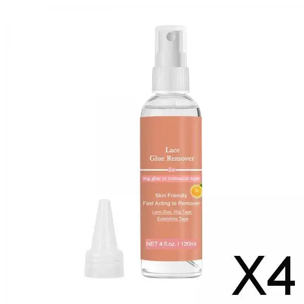 

2-4pack Extension Tape Remover 120ml for Front Lace Wigs Toupee Poly Hairpieces
