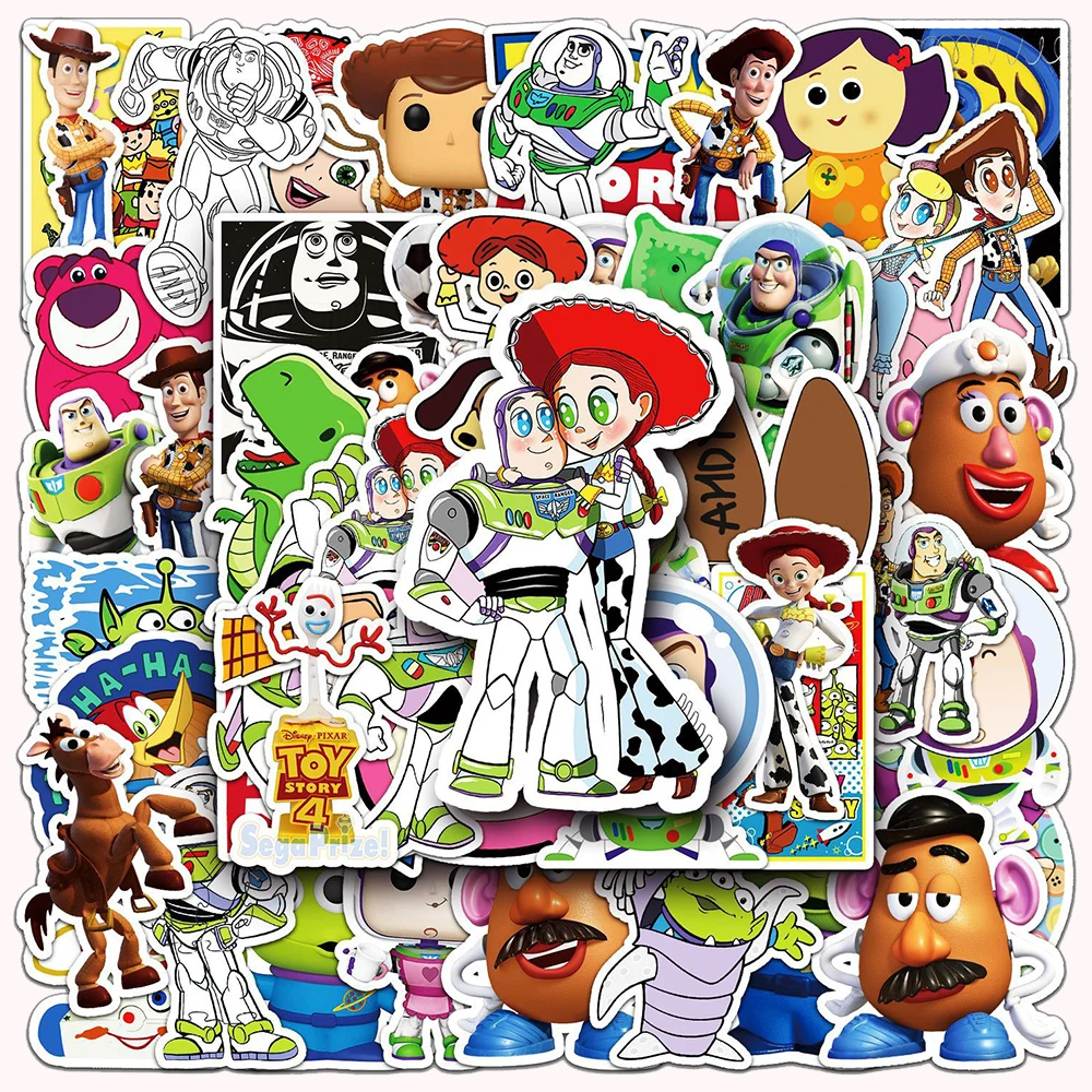 

10/30/53pcs Cool Cartoon Toy Story Stickers Funny Disney Moive Graffiti Decal for Scrapbooking Diary Cute Anime Sticker Kid Gift