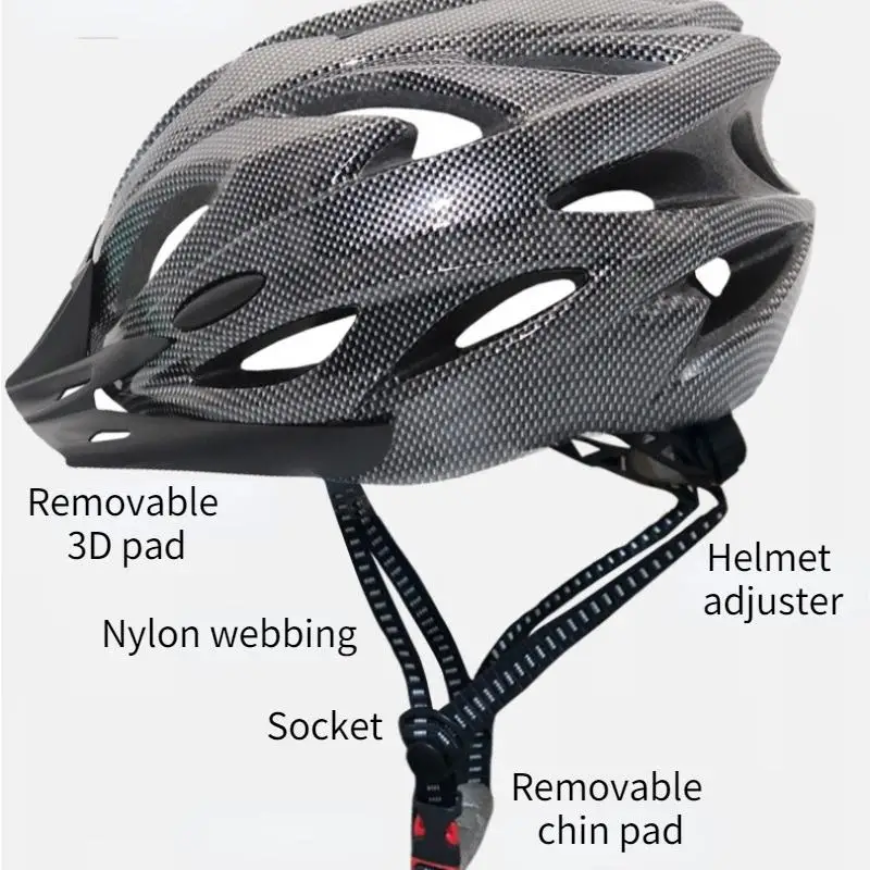Cycling Helmet Comfort Lining Ultralight Hollow Men Women Adjustable Riding Safety head protection Cap bike bicycle MTB helmet 5
