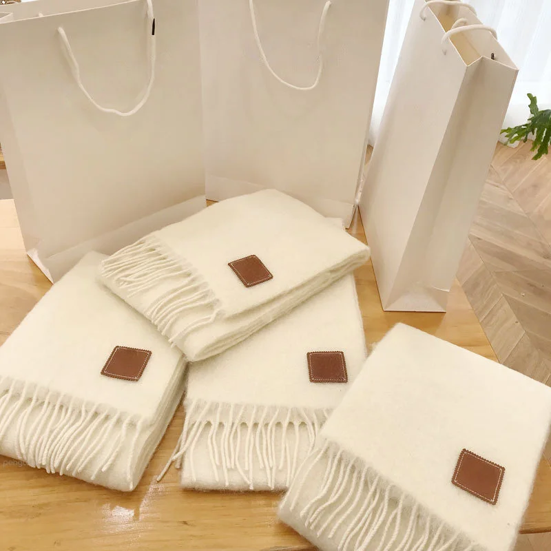 Bufanda De Invierno Clásica Con Borla Para Mujer, Cálida, Suave