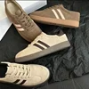 2024 Autumn New Flat Casual Frosted Board Shoes Retro Fashion Lace-up Women's Single Shoes Women Sneakers 2