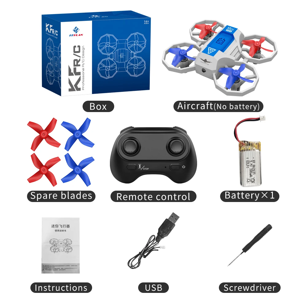 Drone Débutant avec Caméra HD, 2 Batteries, Jouet RC Plie