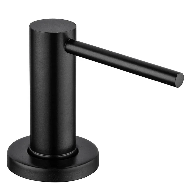 

Диспенсер для мыла на кухонную раковину, столешница с насосом, встроенный лосьон для рук, винтовой диспенсер из нержавеющей стали, матовый черный