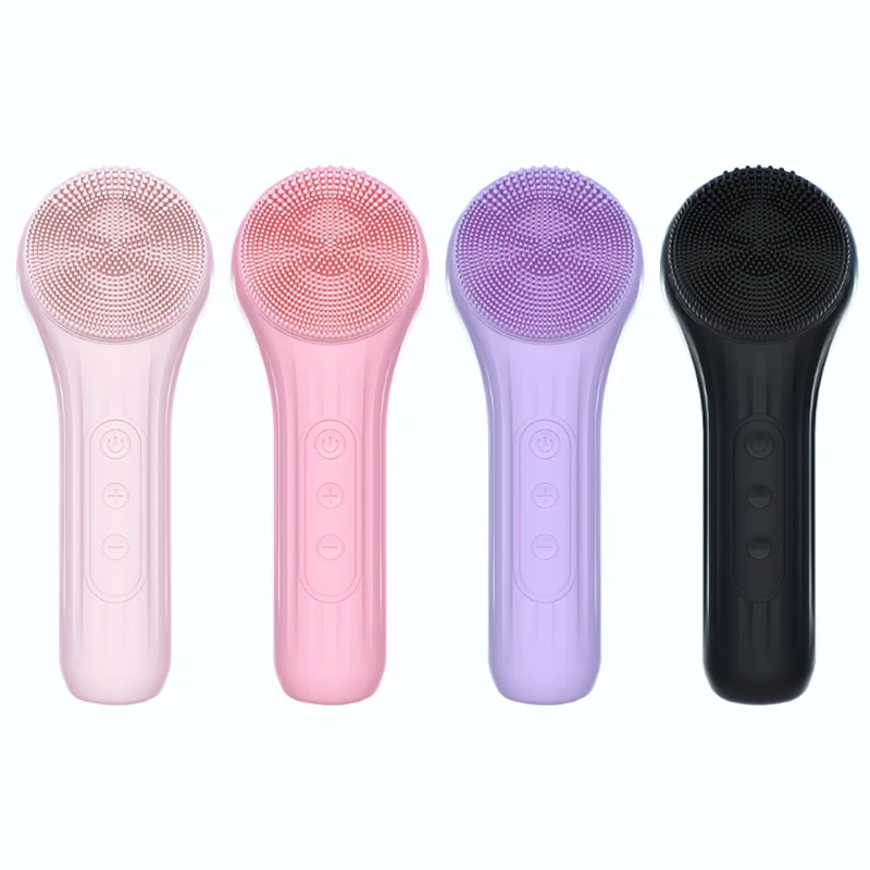 

Electric Silicone Facial Brush Cleansing Skin Massager Face Brush Vibration Sonic Cleanser Deep Pore facial brush machine