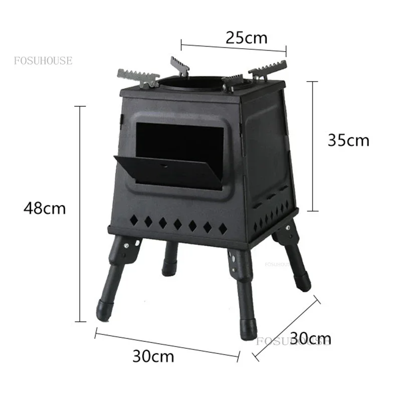 Outdoor Portable Fire Pits Camping Cooking Stove Foldable Brazier Mobile Pot Stove Wood Stoves Villa Courtyard Heating Fire Pit