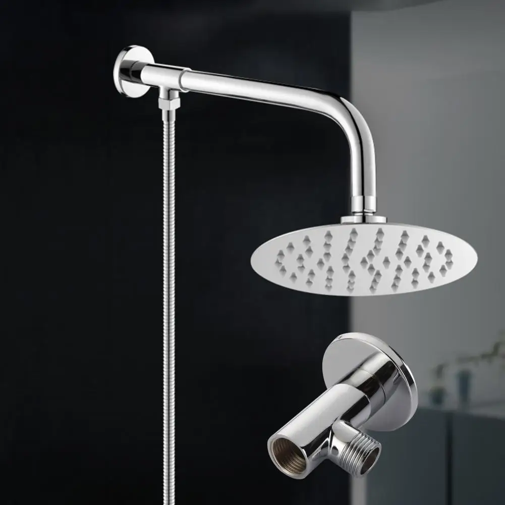 Description Picture 4 of itemShower Head Holder Stainless Steel Thicken Shower Head Mount Base Arm Bracket Wall Mounted Shower Head Extension Pipe for Hotel