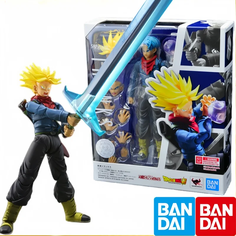 Original Bandai "Dragon Ball Super" Japan Anime Spirits S.H.Figuarts Shf Exclusive Action Figure - Trunks Regali Da Collezione