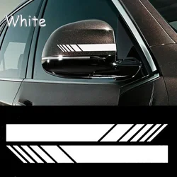 Carbon Fiber Rearview Mirror Decor Stripes | Universal Car Accessory (D WHITE A pair)