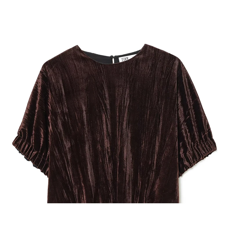 Women Top 2025 New Fashion Velvet Elegant Vest Tops For Women Short Sleeve Commuting Personality Short Top Casual Waistcoat