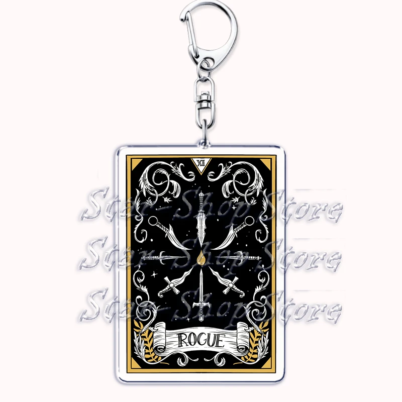 Beliebte Kultur Halloween Tarot Karte Schlüsselanhänger für Zubehör Mond Luna Tod Schlüsselanhänger Schmuck Fans Liebhaber Freunde Leser Geschenke – Detail 4