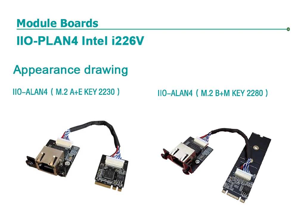 M.2 B and M Intel i226 Customize 2.5G Ethernet Server NIC for  X1 M.2 B-Key and