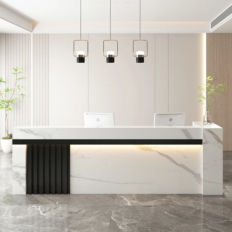 business luxury Reception Desks shop counter modern boutique shelves Reception Desks aesthetic cashier receptiebalie salon desk