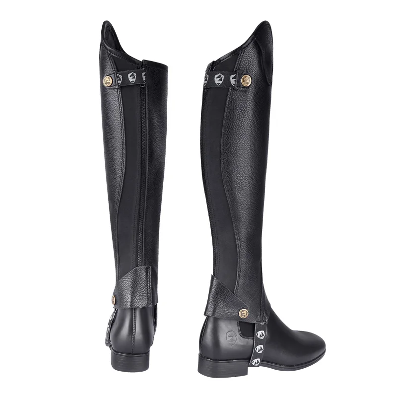 Genuine Leather Equestrian Leg Guards Cowhide Men Women Chaps Knight Equipment Protective Gear Available in All Seasons 4