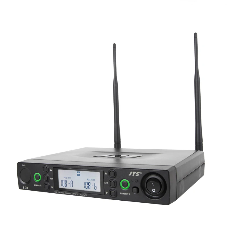 JTS E-7K Professional Wireless Microphone Home KTV Conference Stage Performance E-7KTH Dual Channel Automatic Selection System
