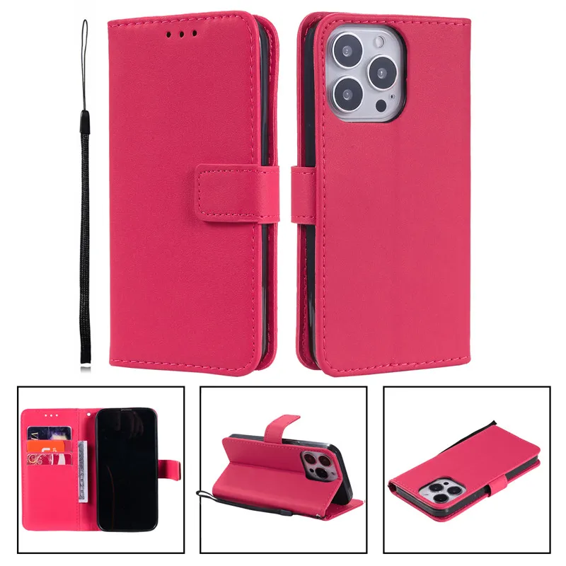 Leather Flip Wallet Case with Stand Feature